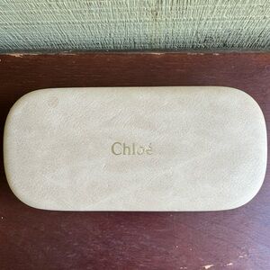 Chloé Beige Eyeglass Case hard shell